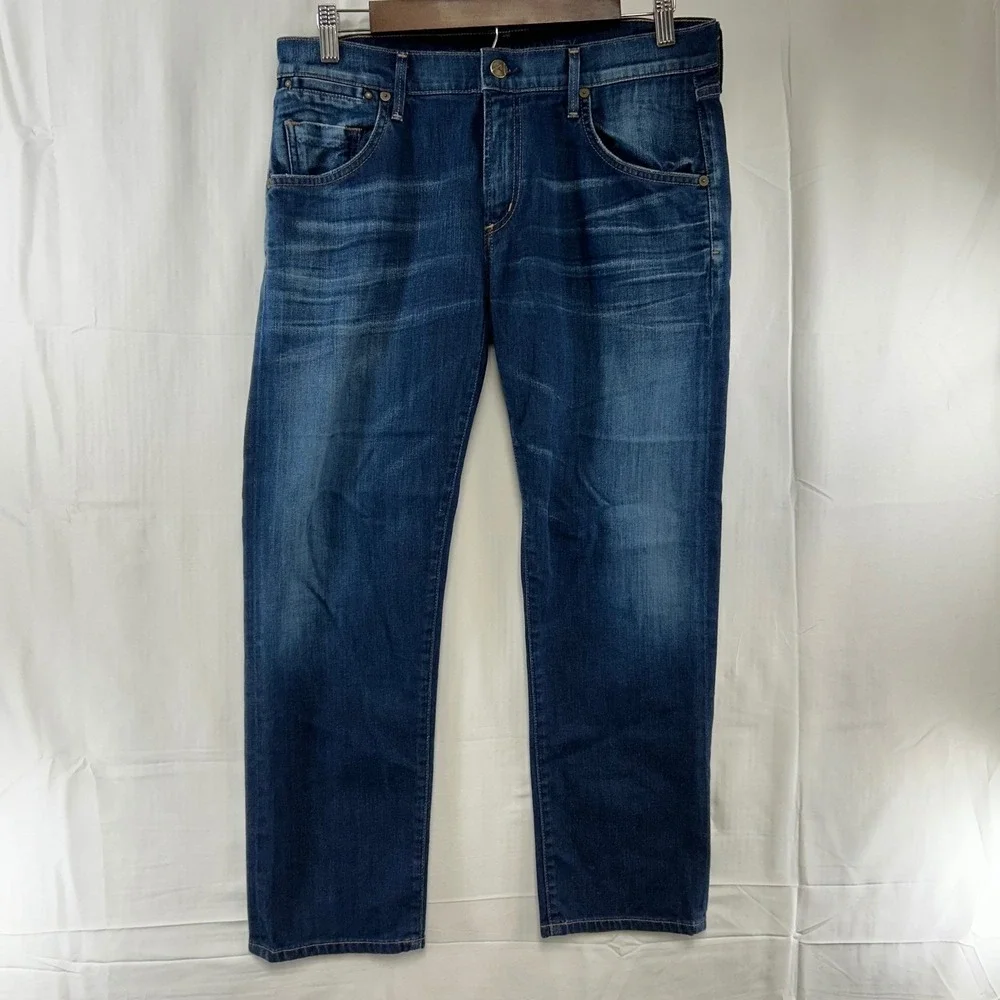 Citizens of Humanity Dylan Boy Jeans Womens 28 Blue Drop Rise Cropped 1254-876